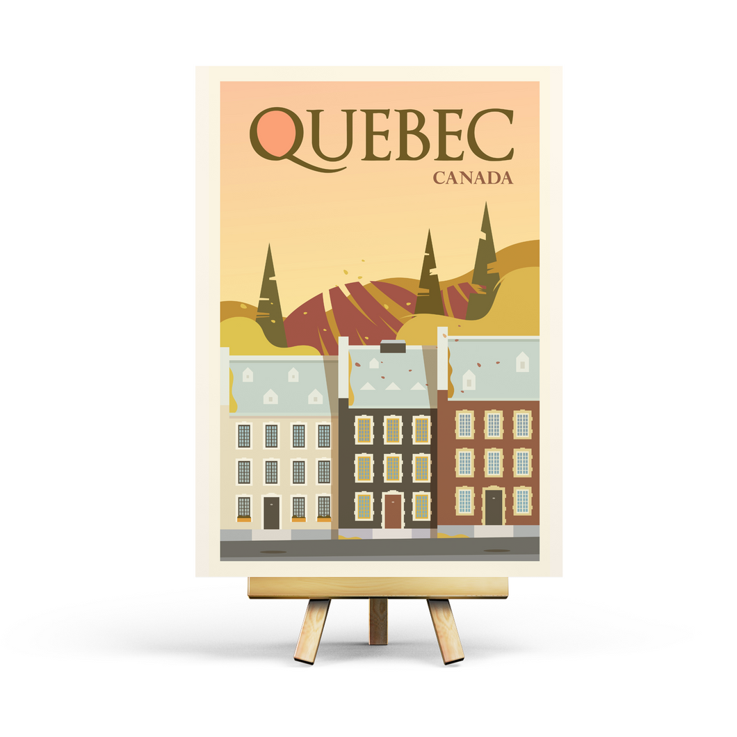 Quebec - Retro-Reisepostkarte