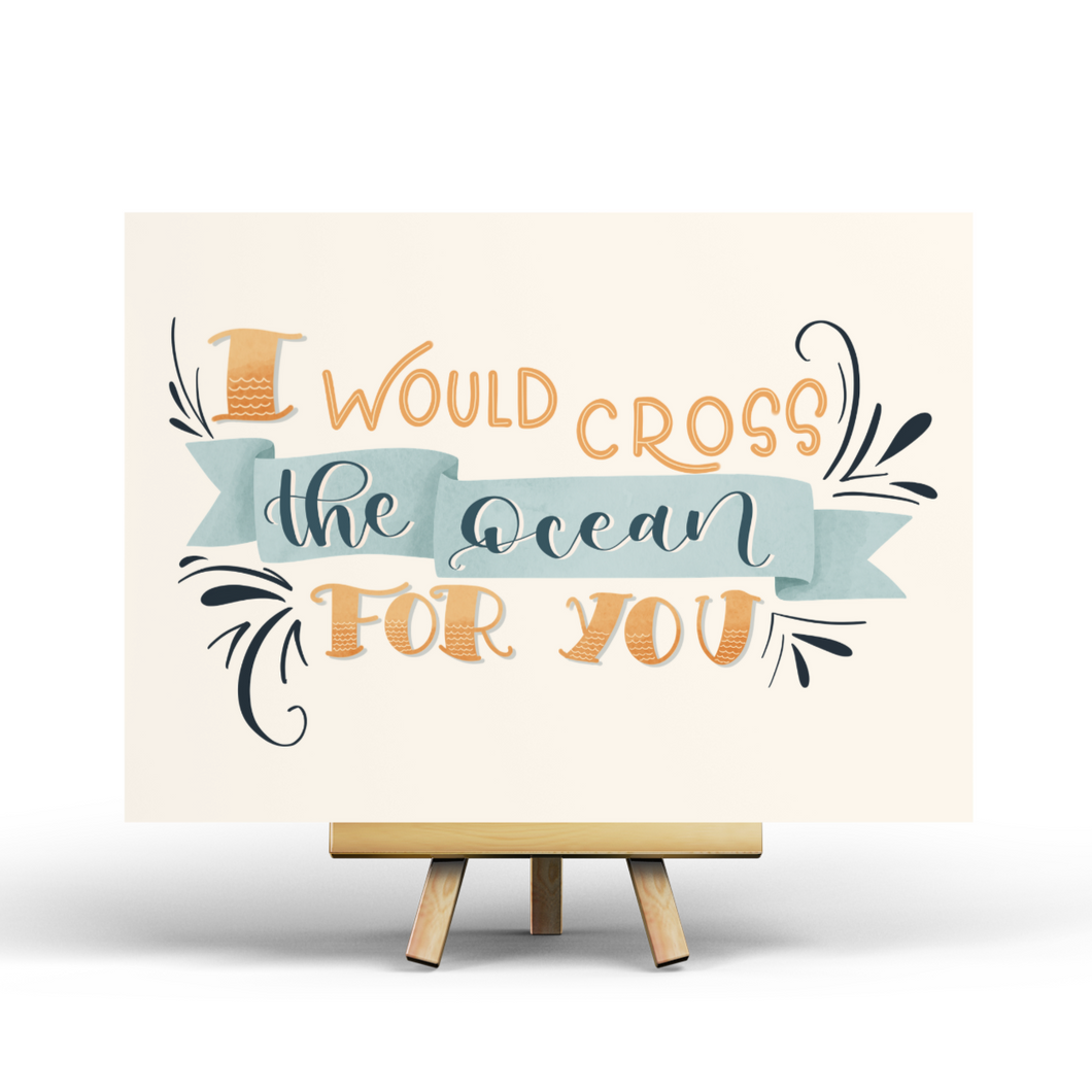 I would cross the ocean - Postcard